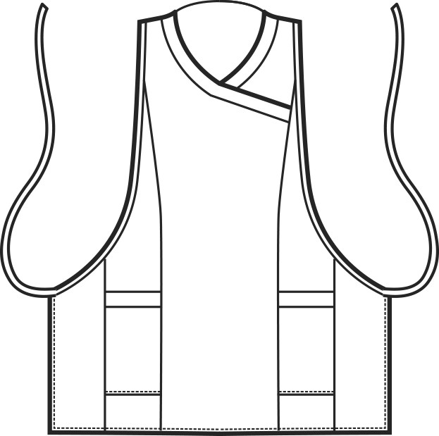 MALIBU casacca da donna a poncho per parrucchiera/estetista con inserti colorati - immagine 8