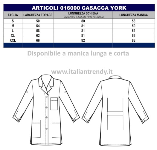 YORK casacca da donna per servizio ai piani/imprese di pulizia M/C - immagine 12