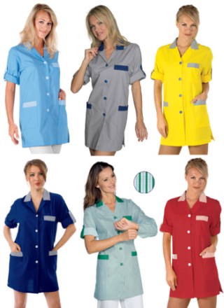 YORK casacca da donna per servizio ai piani/imprese di pulizia M/C