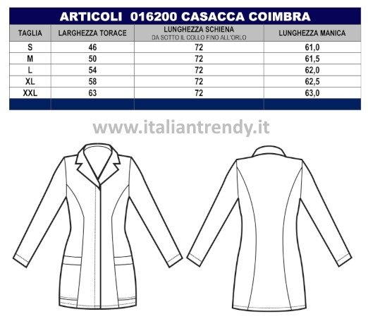 COIMBRA casacca da sonna per medicale/estetica slim leggera extra light estiva - immagine 6