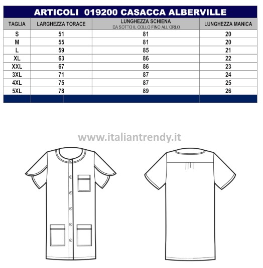 ALBERVILLE casacca da donna a quadretti per estetica/colf - immagine 4
