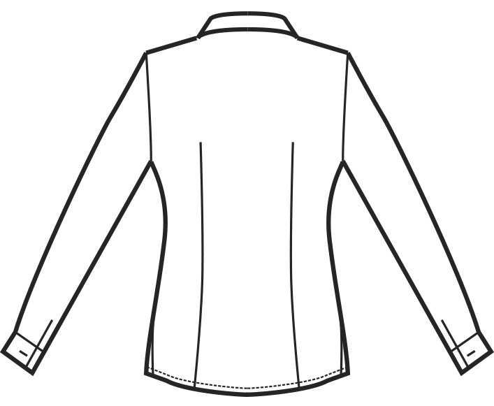 KYOTO camicia da donna rigata azzurro sciancrata slim - immagine 5