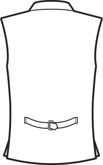 SALISBURGO gilet unisex con collo alla coreana nero - immagine 3