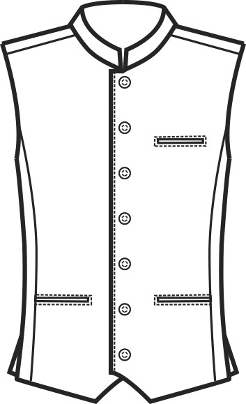 SALISBURGO gilet unisex con collo alla coreana nero - immagine 4