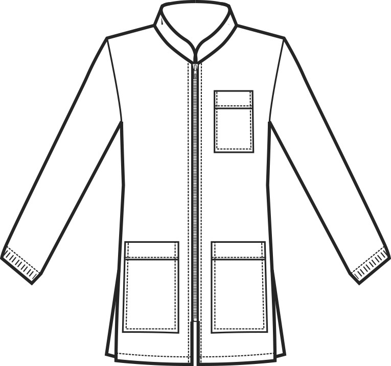 Casacca Azzurra da Dentista in Cotone Con Zip Centrale Per Uomo Donna - immagine 6