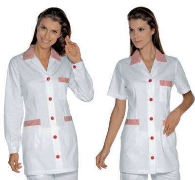 Casacca Bianca Per Donna Per Pulizie Multiuso Marbella 100% Cotone