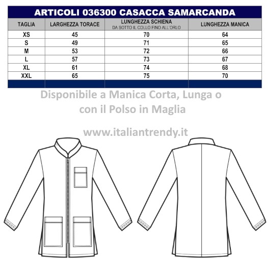 Casacca Azzurra da Dentista in Cotone Con Zip Centrale Per Uomo Donna - immagine 8