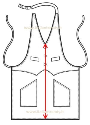 Grembiule con Pettorina a Gilet Per Ristoranti Bar Garcon - immagine 16