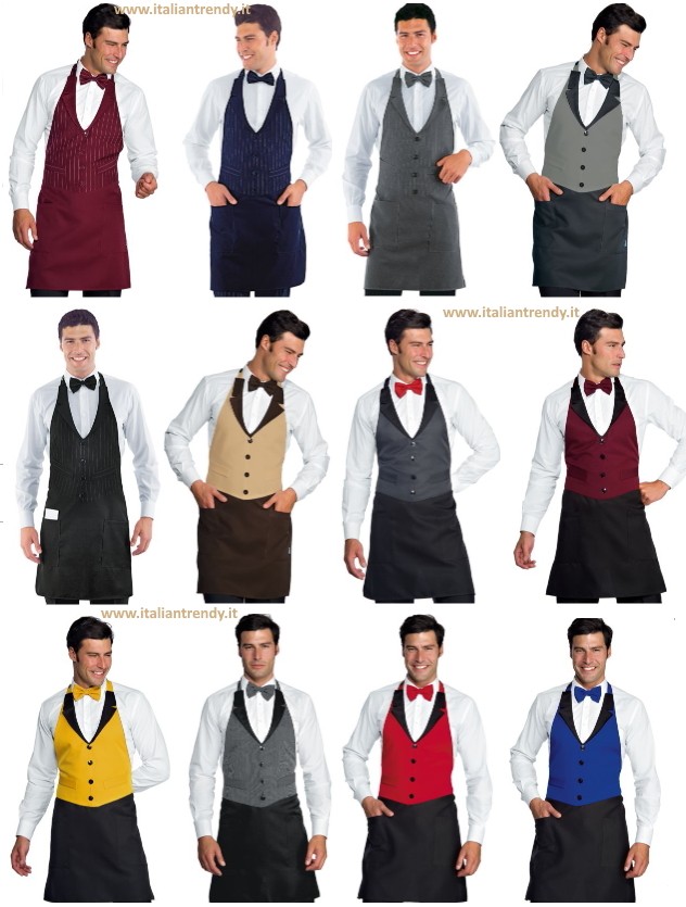 Grembiule Con Pettorina A Gilet Per Bar Ristoranti Gelaterie