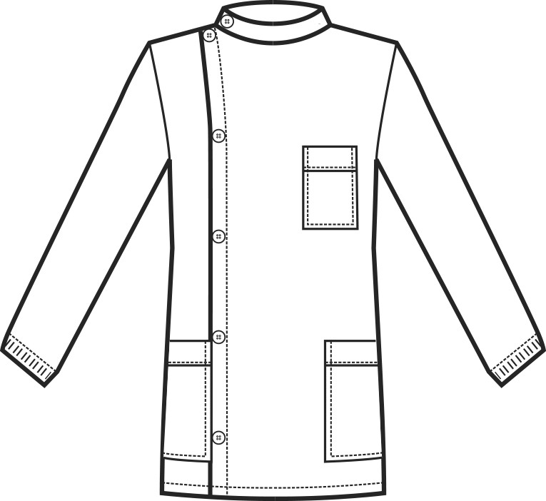 Camice A Casacca Uomo Coreana Medico Dentista Odontoiatra Verde - immagine 5