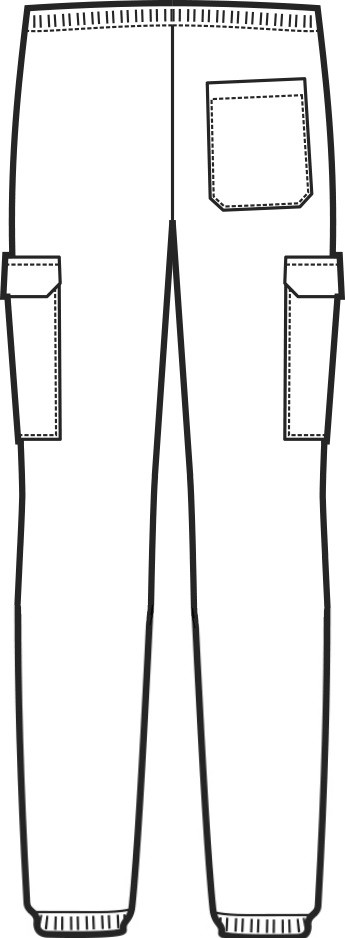 044110- Pantalone bianco con tasca laterale gr. 190 - immagine 6