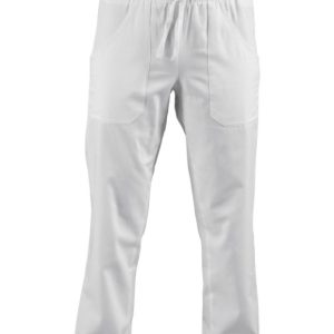 044700Pantalone unisex bianco con coulisse ed alastico in vita gr. 150