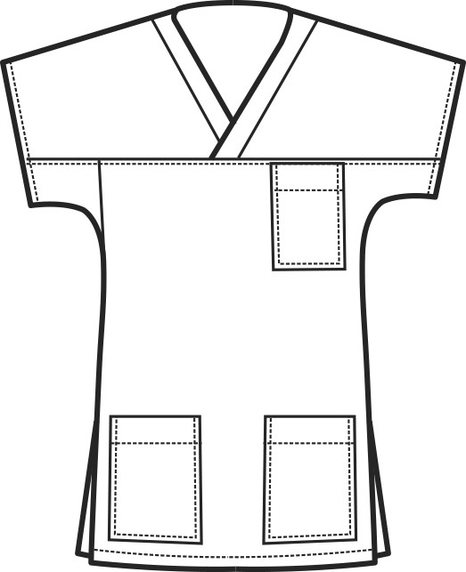 045000 - Casacca uomo bianca con scollo a V per medicale - immagine 6