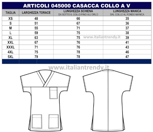 045000 - Casacca uomo bianca con scollo a V per medicale - immagine 8
