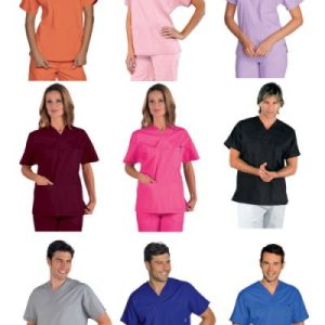 045003 - Casacca con scolloa V manica corta leggera gr. 125 per medicale più colori