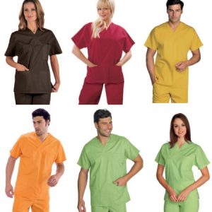 045013 - Casacca scollo a V misto cotone a maniche corte leggera gr. 115