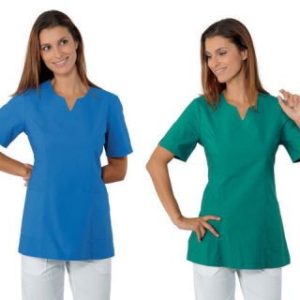 TIFFANY - Casacca donna azzurra o bluette mezza manica medicale gr. 185