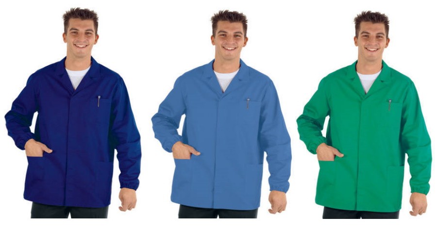 052102 - Camice corto da lavoro generico 125 g Blu, Verde, Azzurro