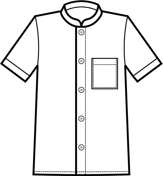 056000 - Casacca coreana bianca uomo mezza manica 100% cotone - immagine 5