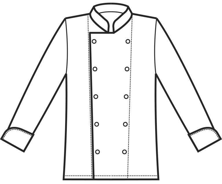 058003 - Giacca chef classica bottoni a pallina doppio petto colorata gr. 195 misto cotone ML MM - immagine 12