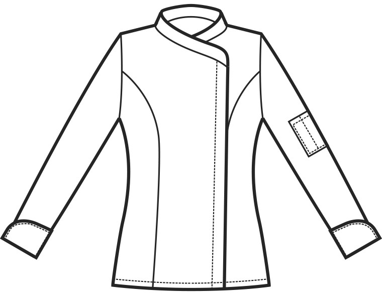 ALASKA - Giacca Chef donna nera o bianca in tessuto antimacchia Superdry ML MC gr. 85 - immagine 13