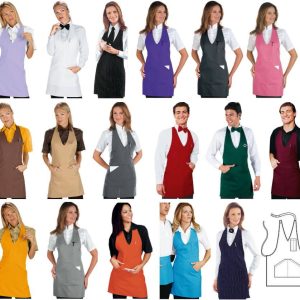 BISTRO - Grembiule con pettorina corto unisex tinta Unita 195 gr