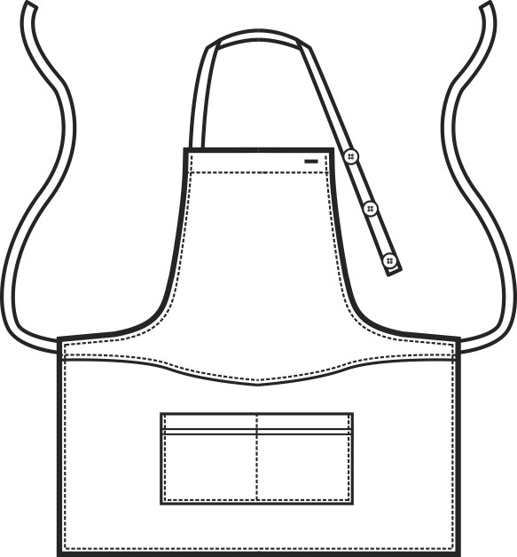 BROOKLYN - Grembiule con pettorina corto per donna in 2 colori - 13 Varianti - immagine 15