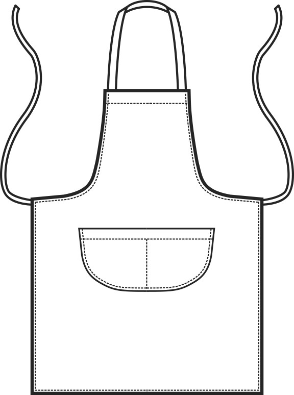 087077 087041 - Grembiule con pettorina in Jeans o Black Jeans cm. 70X90 - immagine 3