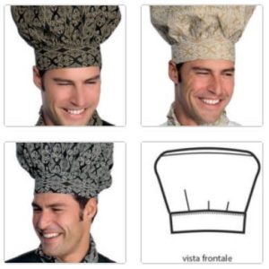 075091 - Cappello da cuoco classico fantasia maori