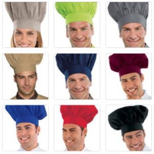 075001 - Cappello Da Cuoco Classico 12 Colori gr 195 Misto  cotone