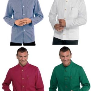 065002 - Coreana uomo per divisa alberghi in cotone rigata in 4 varianti