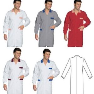 TORONTO - Camice uomo lungo bianco con profili a contrasto