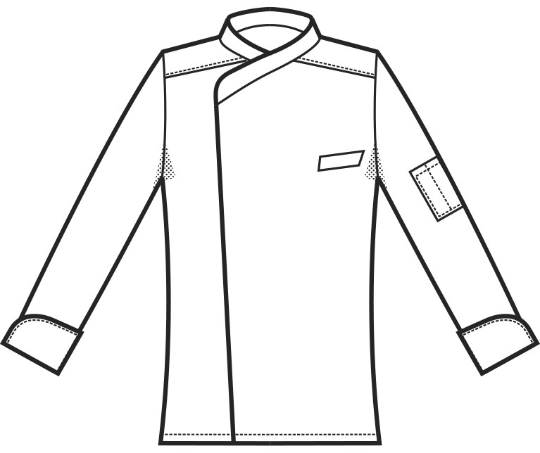 BILBAO - Giacca chef classica bianca misto cotone facile stiro bottoni a pressione tg. 3XL 4XL 5XL ML MM - immagine 11