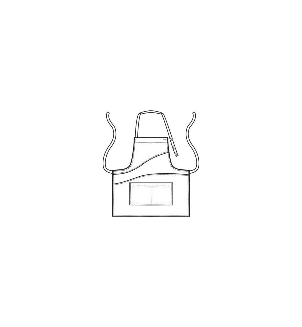 Grembiule Pettorina Donna Corto 3 Colori e Fantasia Pane, Pesce, Frutta. Per Settore Alimentare. - immagine 5