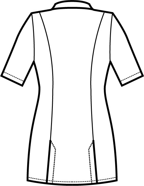 Casacca Donna Coreana in Bianco o Nero Con Profili Mezza Manica Vestibilità Extra Slim 6 Colori - immagine 9