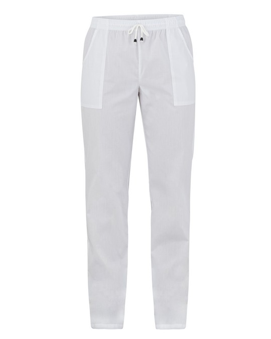 CLEEOPATRA - Pantalone unisex bianco o nero con elastico e coulisse in vita - immagine 6