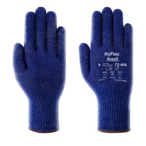 HYFLEX 72-400 - Guanti ambidestri resistenti al taglio per Lavorazione Alimenti, Lavabile, D.P.I. CE IIº Categoria