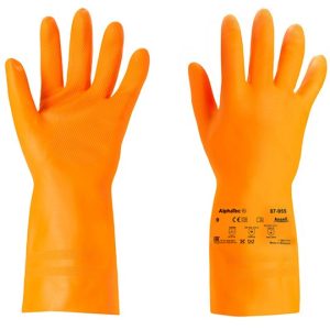 ALPHA TEC 87-208 (ex 87-955) - Guanti in lattice resistenti per impieghi Gravosi