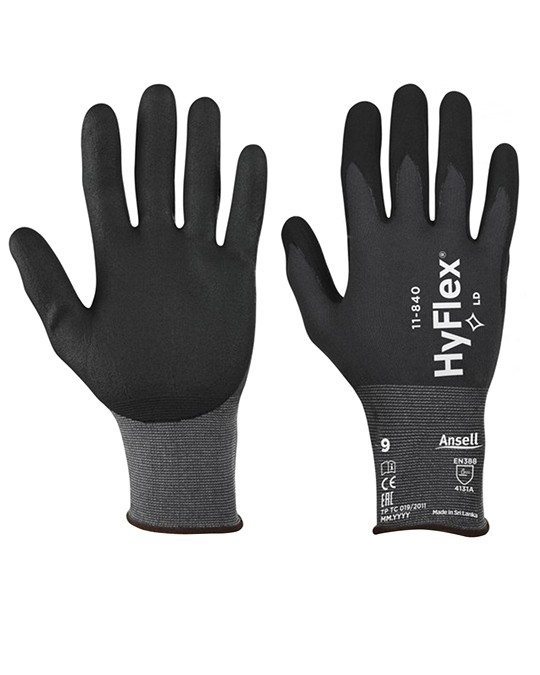 HYFLEX 11-840 - Guanto dalavoro in schiuma di nitrile traspirante, per uso industriale