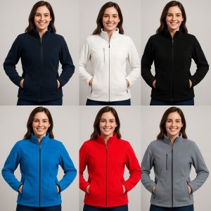 TASK LADY - Pile da donna con collo alto e zip centrale in 6 Colori