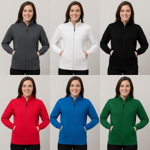 CANBERRA LADY - Felpa donna con zip intera in più colori