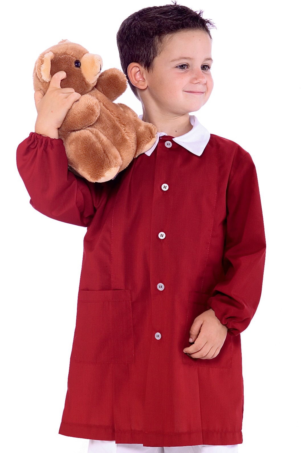 Grembiule Bambino Bambina da 3 a 6 Anni per Asilo Scuola Collegio Divisa 7 colori - immagine 3