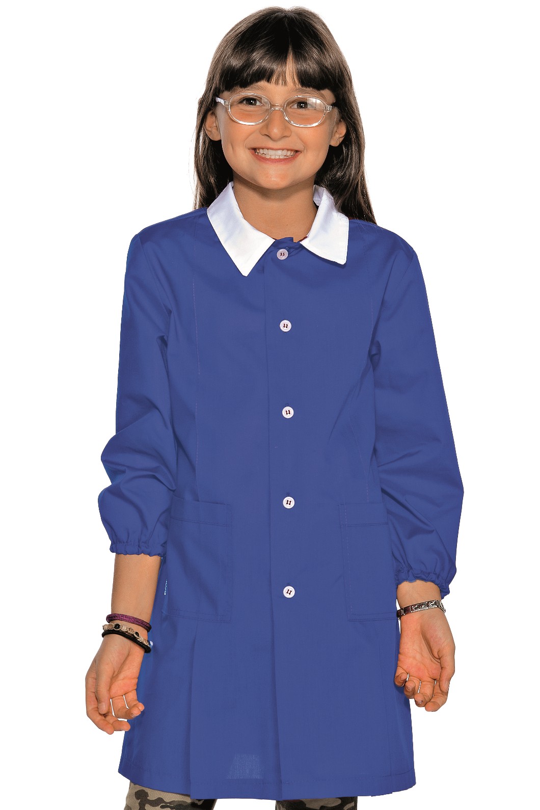 Grembiule Bambino Bambina da 3 a 6 Anni per Asilo Scuola Collegio Divisa 7 colori - immagine 4