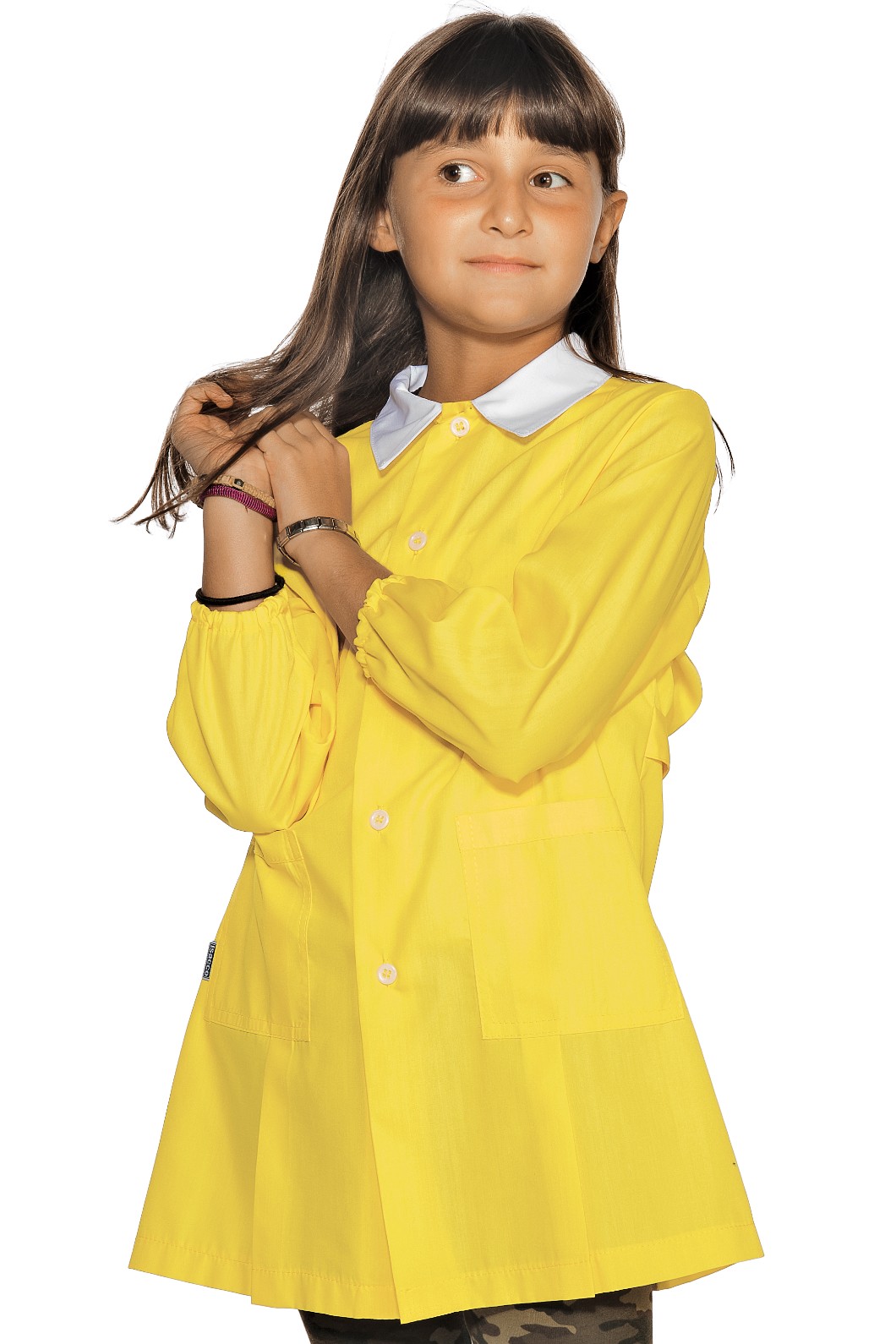 Grembiule Bambino Bambina da 3 a 6 Anni per Asilo Scuola Collegio Divisa 7 colori - immagine 9