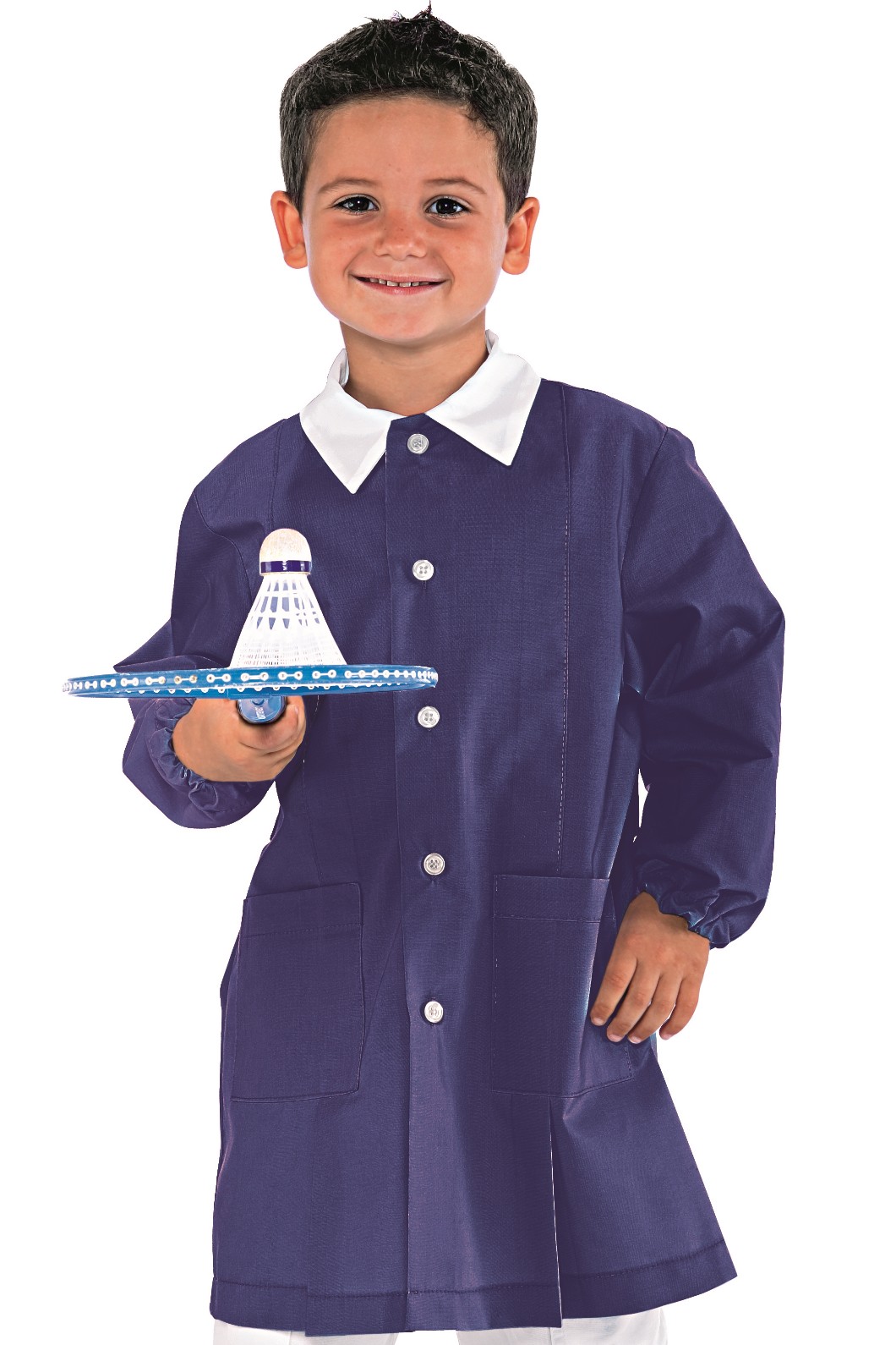 Grembiule Nero o Blu Bambina o Bambino da 6 a 11 anni Per Scuola Collegio Divisa - immagine 3