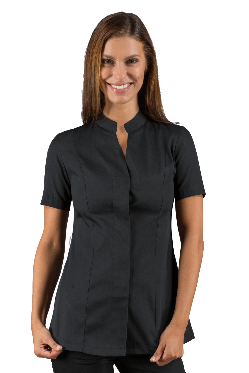 Casacca Donna Coreana in Bianco o Nero Con Profili Mezza Manica Vestibilità Extra Slim 6 Colori - immagine 3