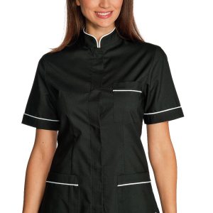 Casacca panarea nera rifiniture bianche