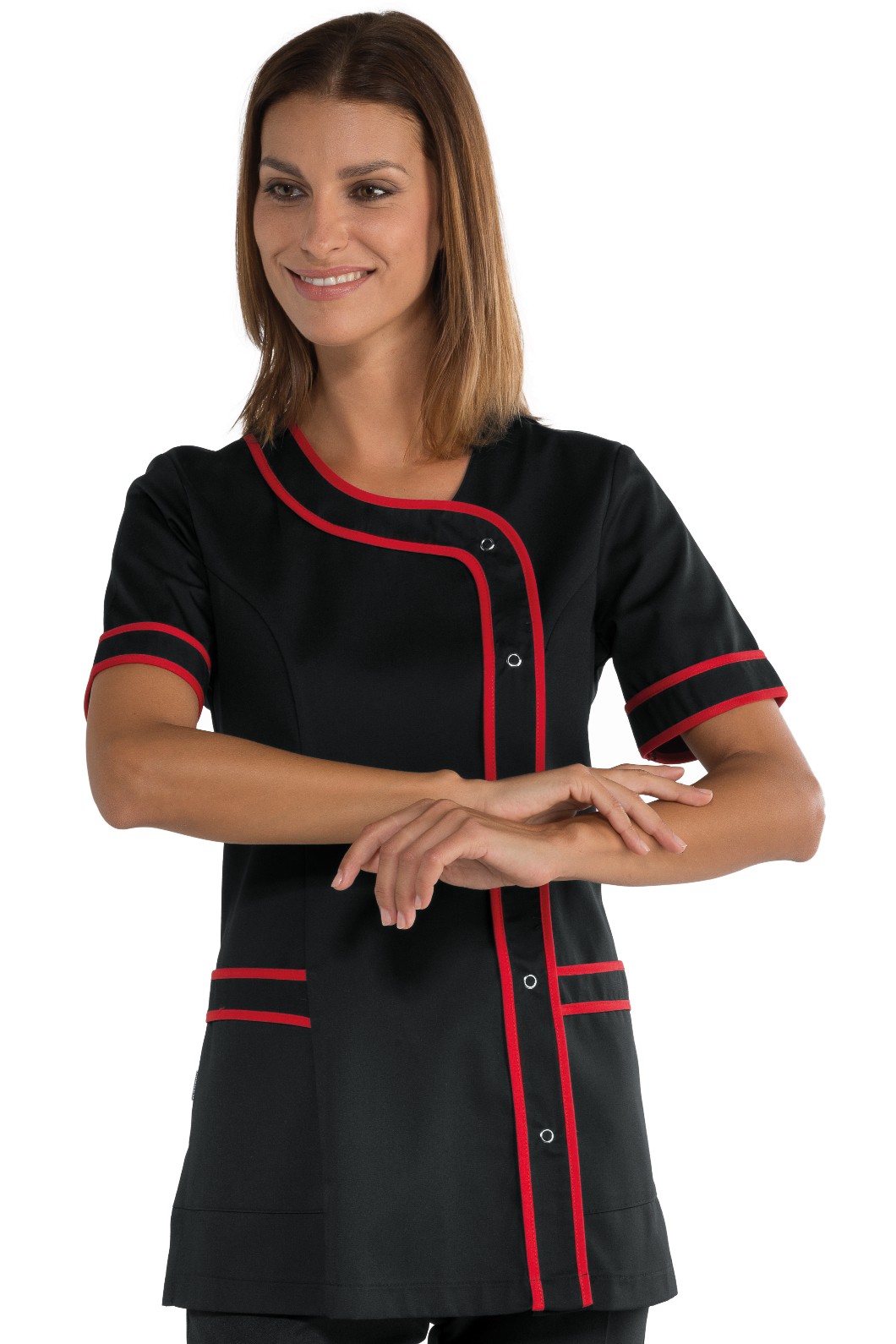 Casacca brasilia nera profili rosso - immagine 2