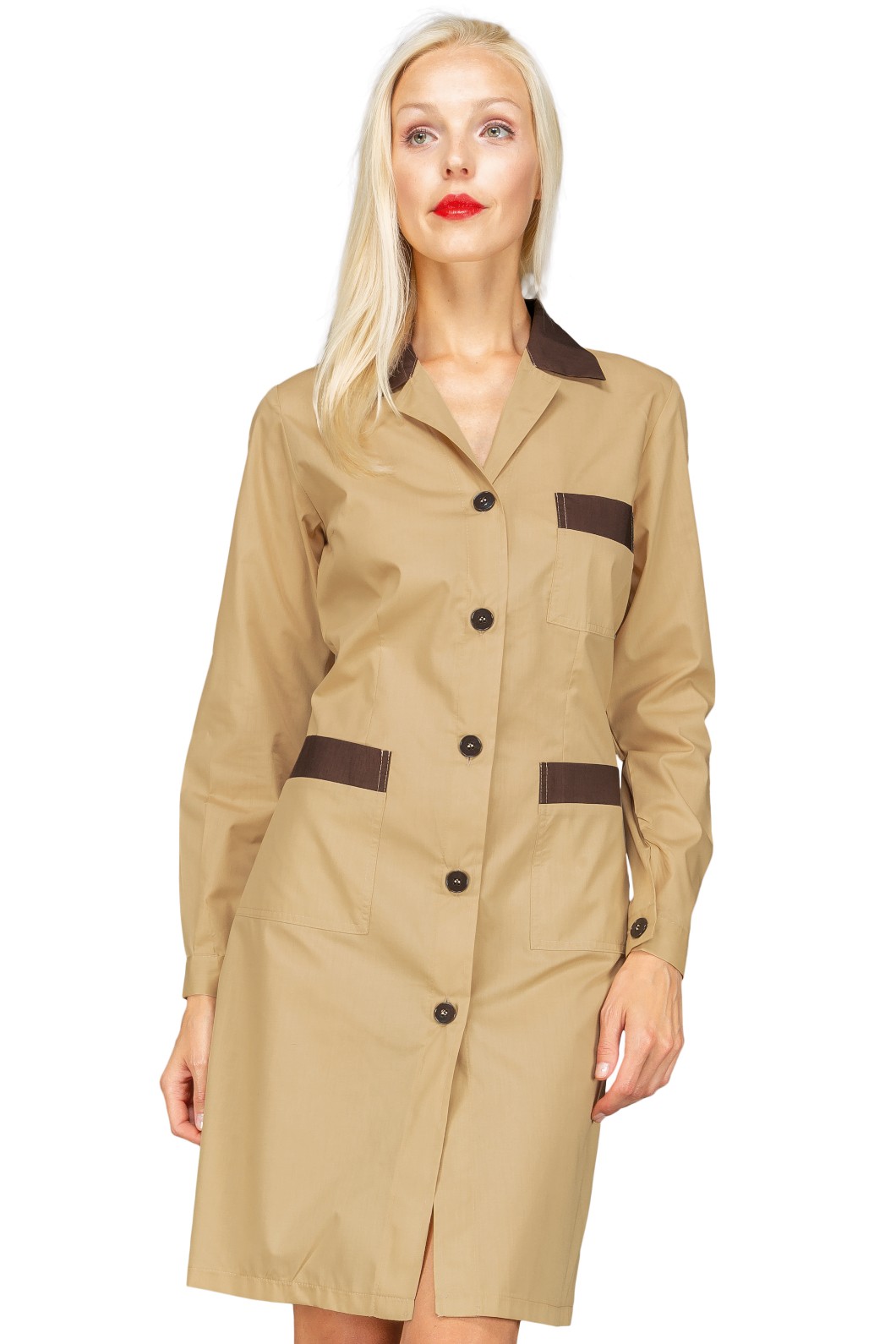 Camice da Donna Slim Super Leggero a Manica Lunga Per Colf o Imprese di Pulizie - immagine 2