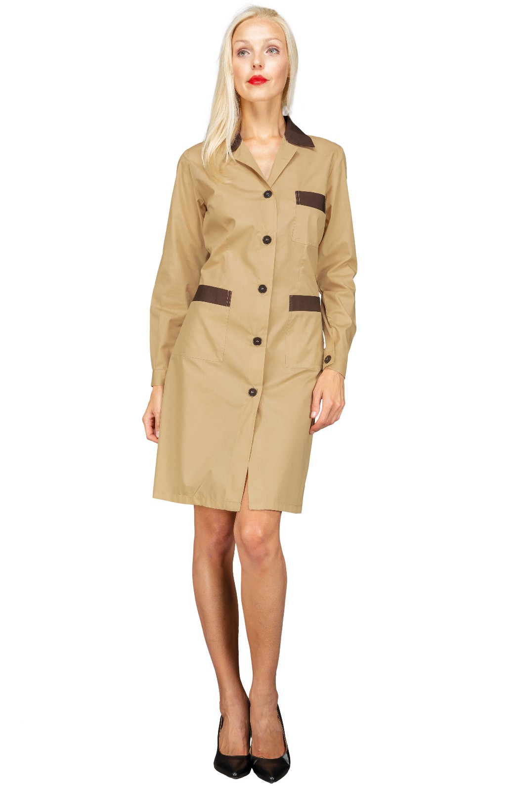 Camice da Donna Slim Super Leggero a Manica Lunga Per Colf o Imprese di Pulizie - immagine 3